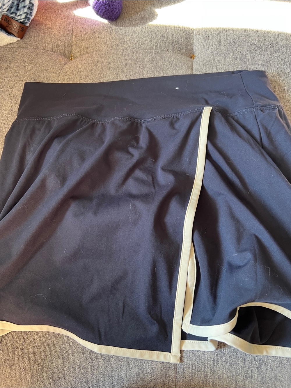 Old Navy Black Skort with Cream Trim
